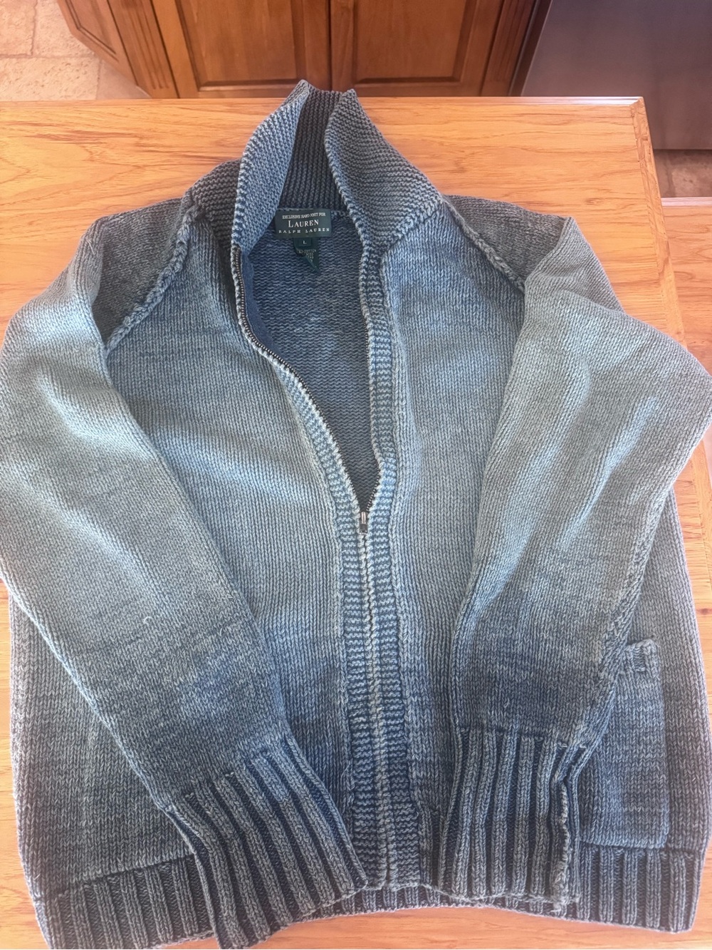 Lauren Ralph Lauren Men's Gradient Blue Zip Sweater